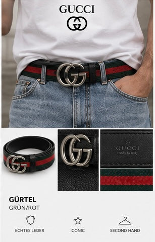 GUCCI Gürtel – spitze GG-Schnalle