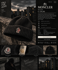 Moncler Beanie – Schwarz | Logo Patch