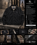 Burberry Harrington Jacke – Schwarz | Check-Innenfutter