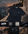 Stone Island V-Neck T-Shirt – Navy | Compass Patch | XXL