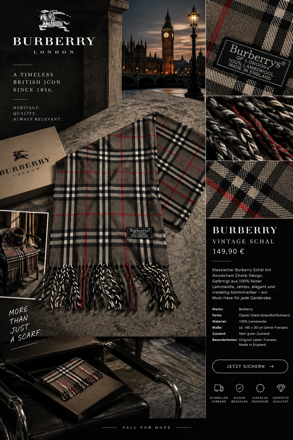 BURBERRY VINTAGE SCHAL – CLASSIC CHECK