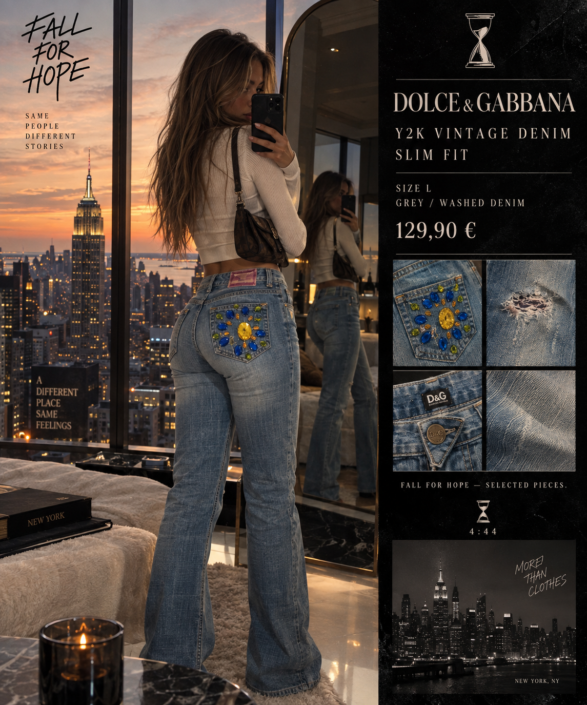 DOLCE & GABBANA Y2K JEANS – GREY | SLIM FIT